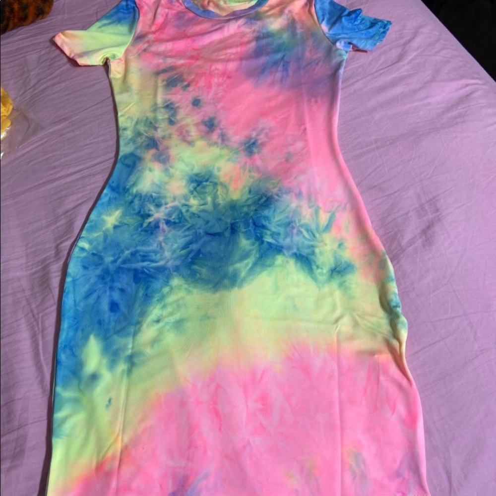 Tie dye dress bodycon